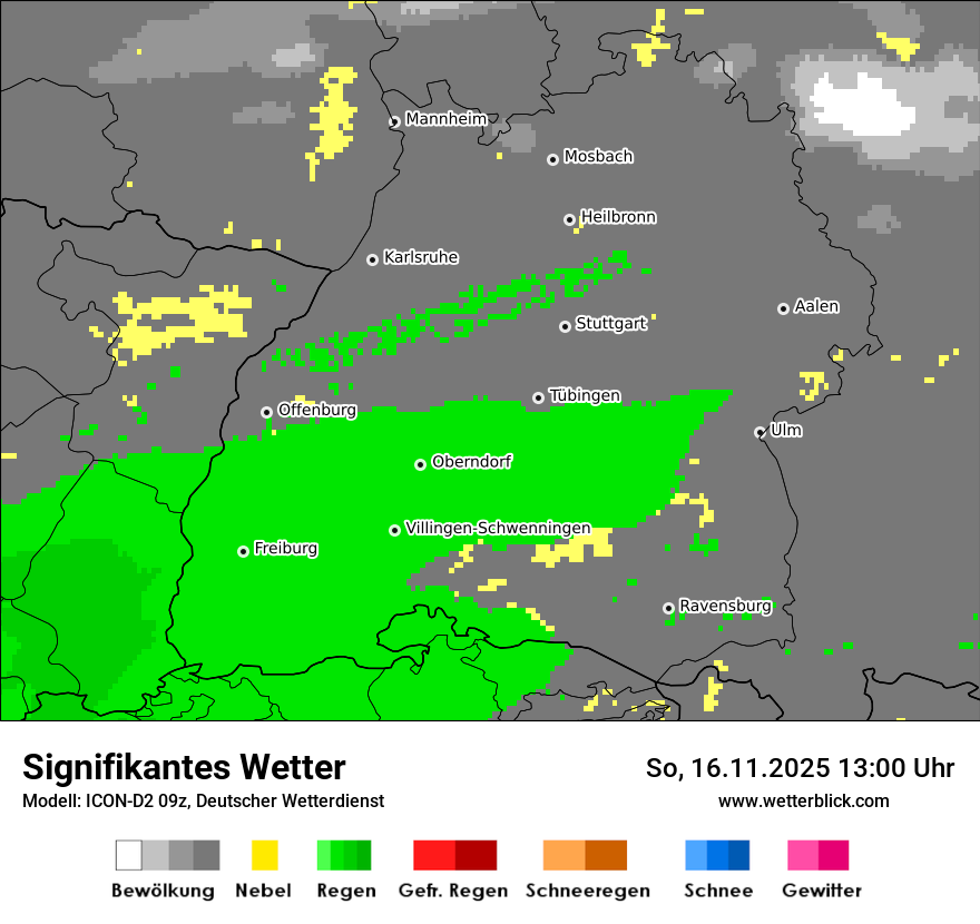 Modellkarten Signifikantes Wetter