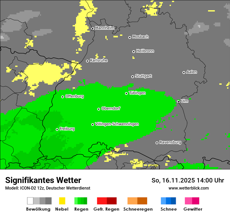 Modellkarten Signifikantes Wetter