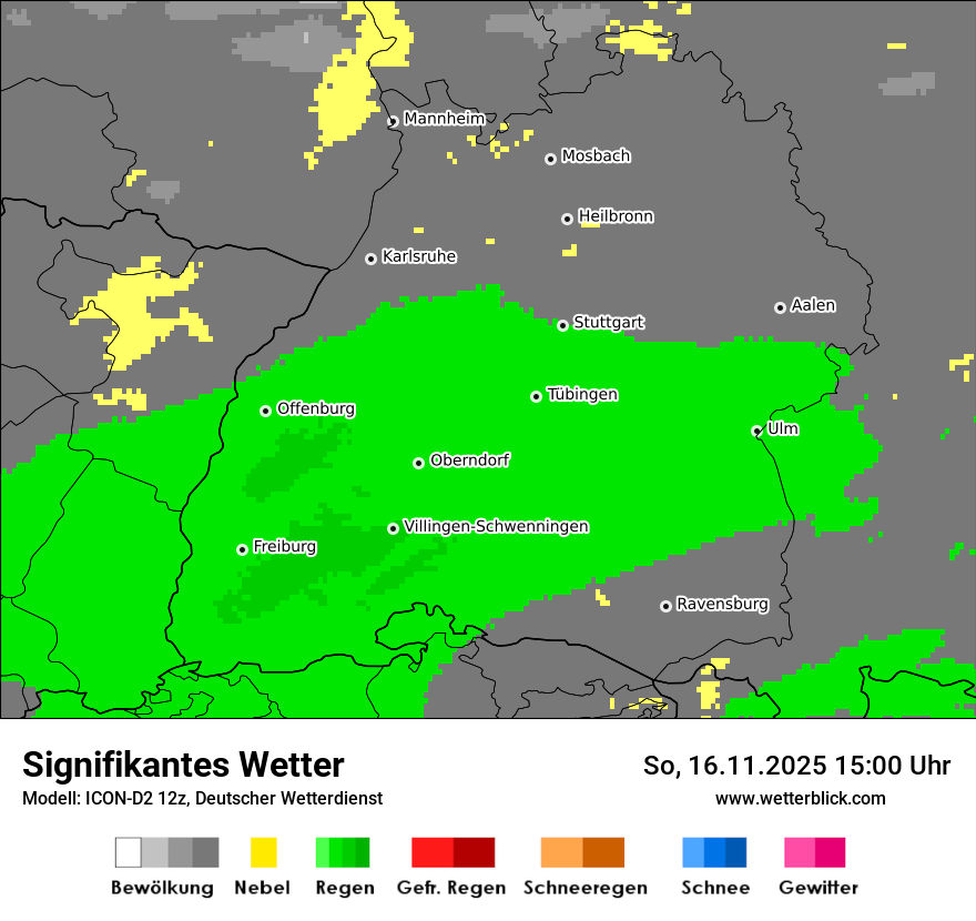 Modellkarten Signifikantes Wetter