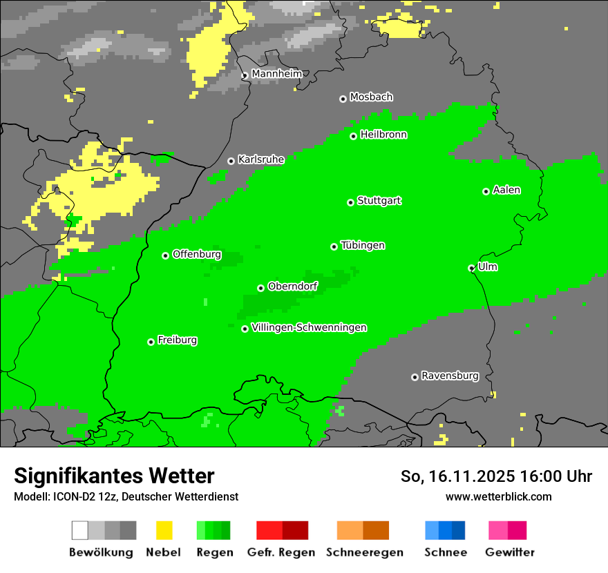 Modellkarten Signifikantes Wetter