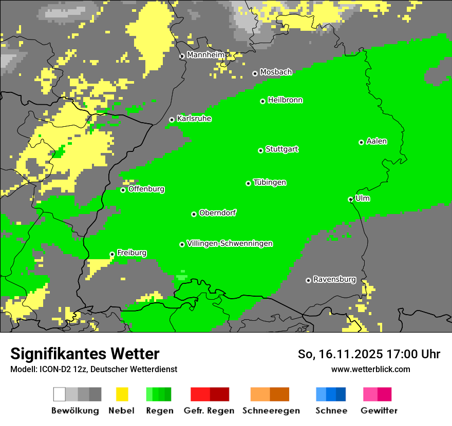 Modellkarten Signifikantes Wetter