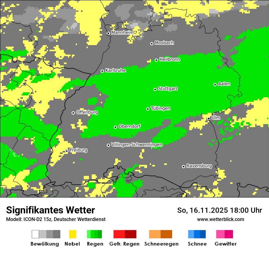 Modellkarten Signifikantes Wetter