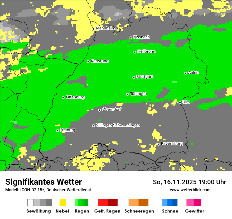 Modellkarten Signifikantes Wetter