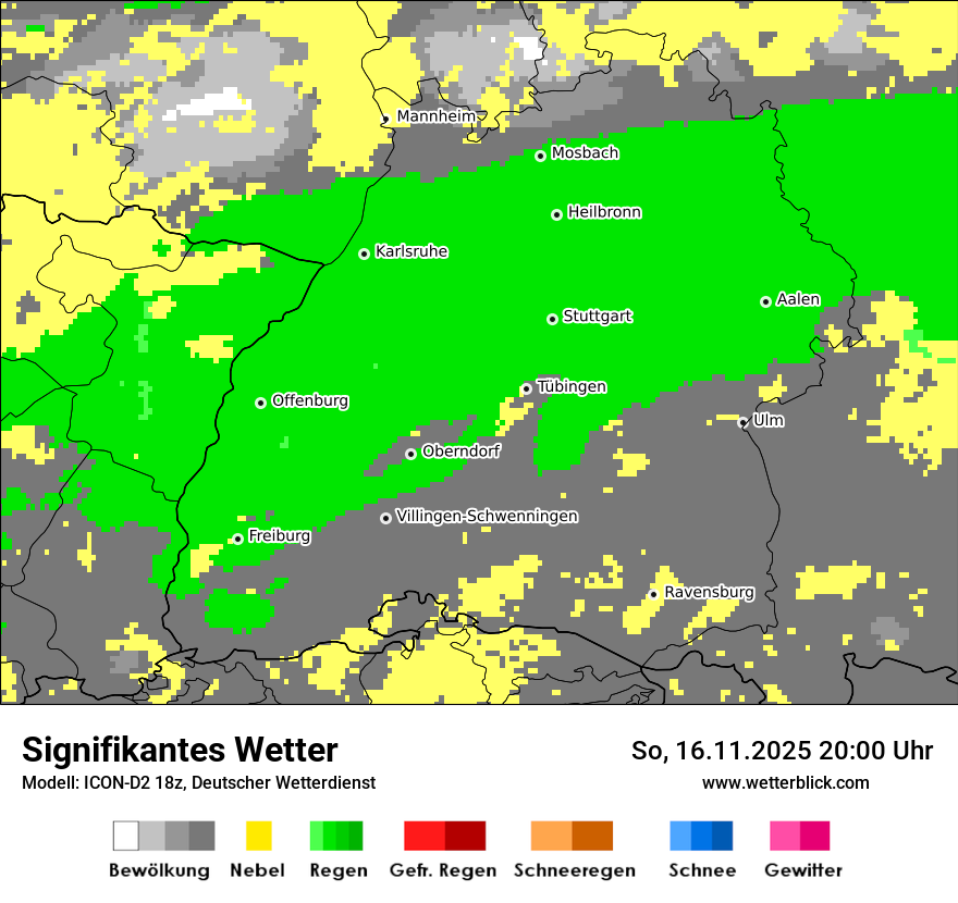 Modellkarten Signifikantes Wetter
