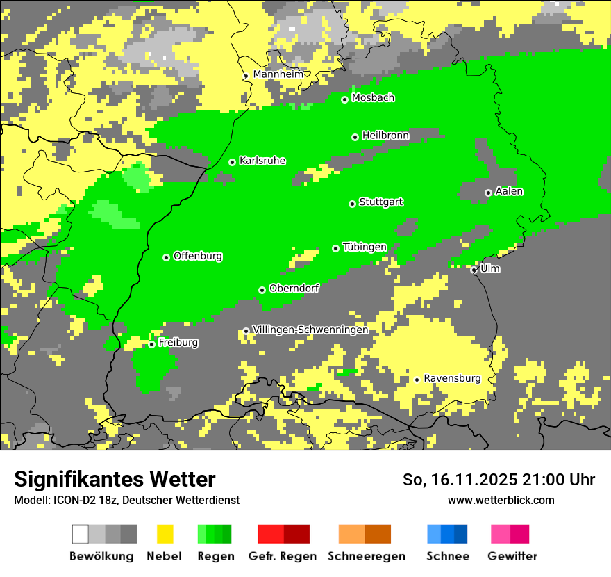 Modellkarten Signifikantes Wetter