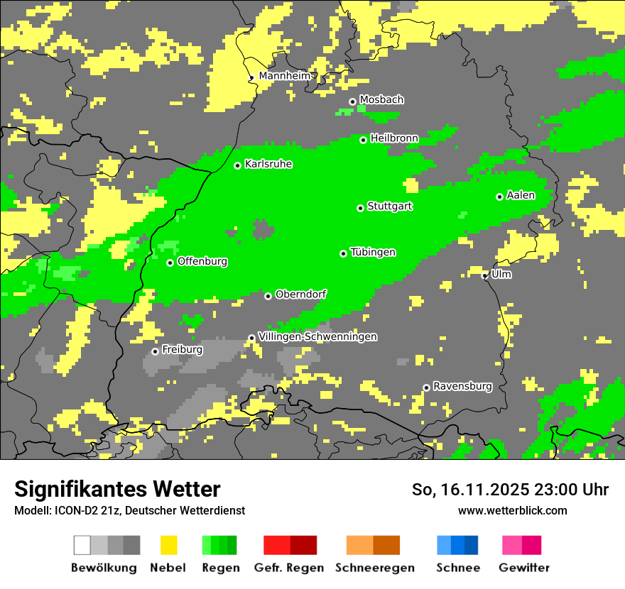 Modellkarten Signifikantes Wetter