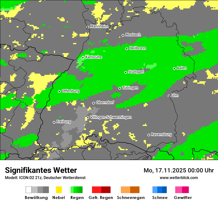 Modellkarten Signifikantes Wetter