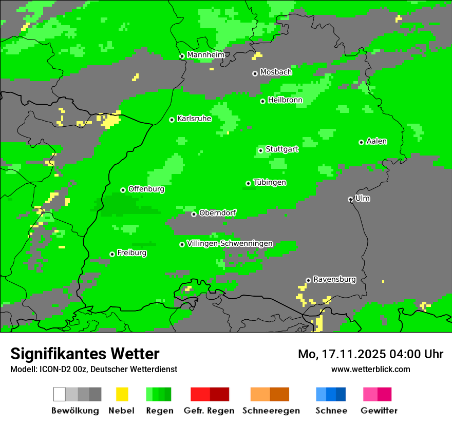 Modellkarten Signifikantes Wetter