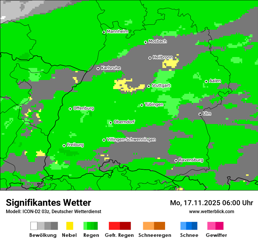 Modellkarten Signifikantes Wetter