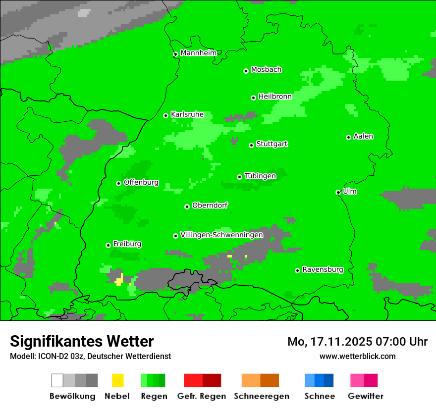 Modellkarten Signifikantes Wetter