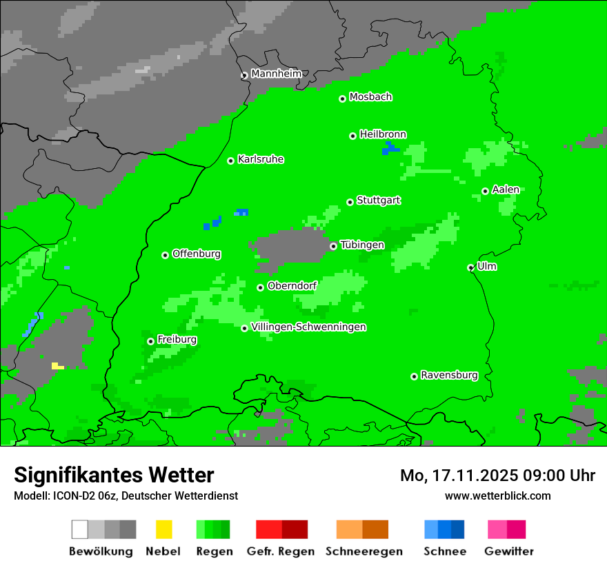 Modellkarten Signifikantes Wetter