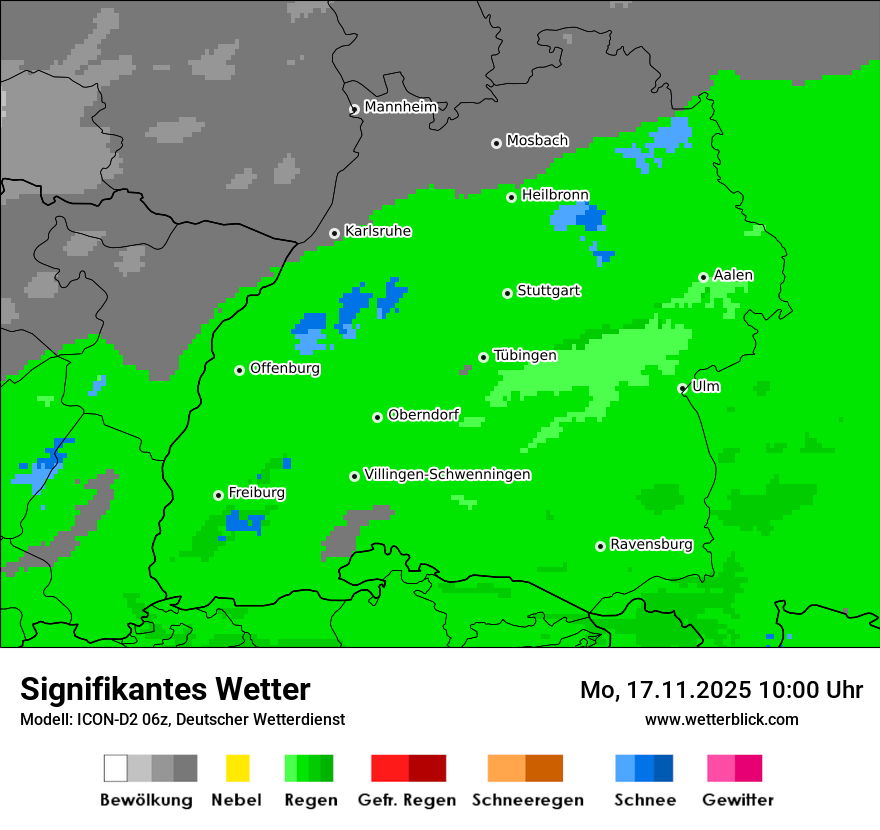 Modellkarten Signifikantes Wetter