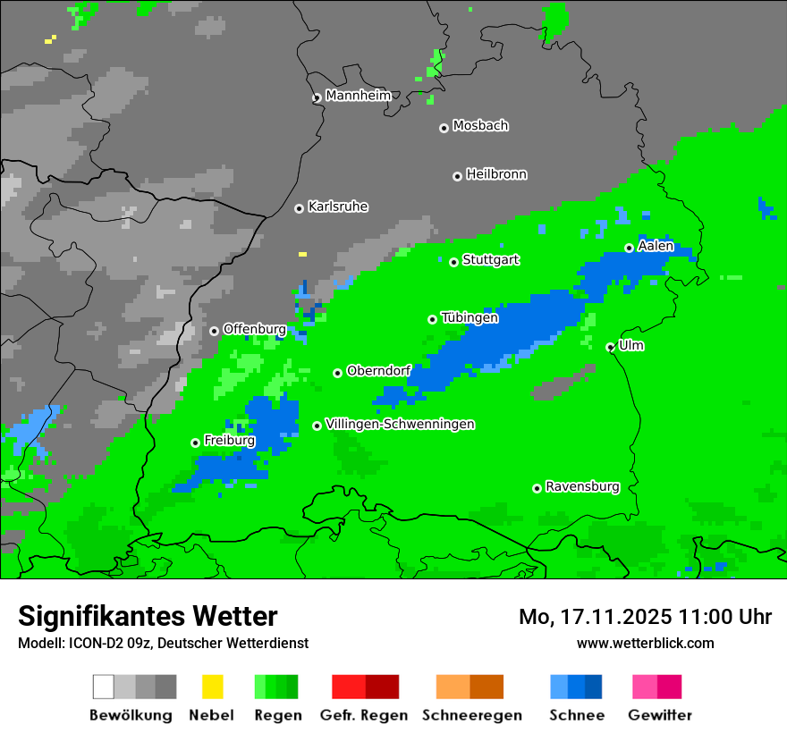 Modellkarten Signifikantes Wetter