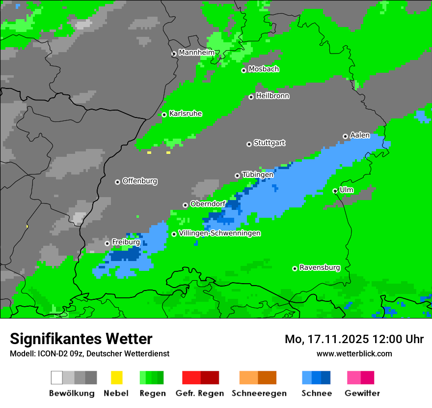 Modellkarten Signifikantes Wetter