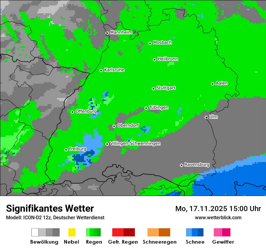 Modellkarten Signifikantes Wetter