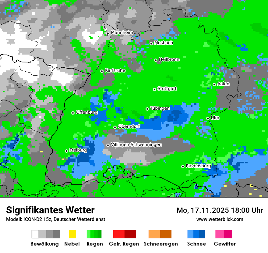 Modellkarten Signifikantes Wetter