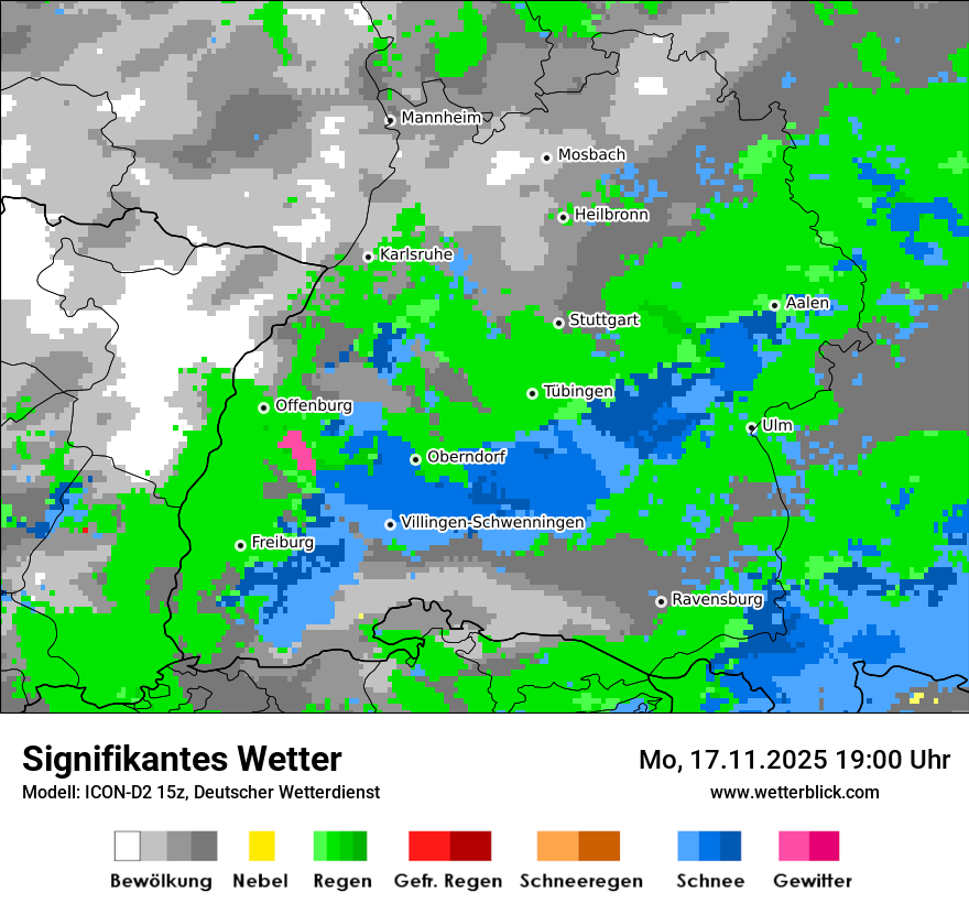 Modellkarten Signifikantes Wetter