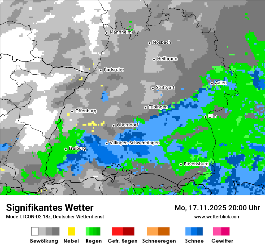 Modellkarten Signifikantes Wetter