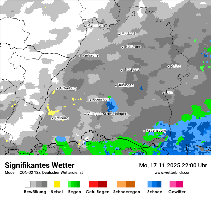 Modellkarten Signifikantes Wetter