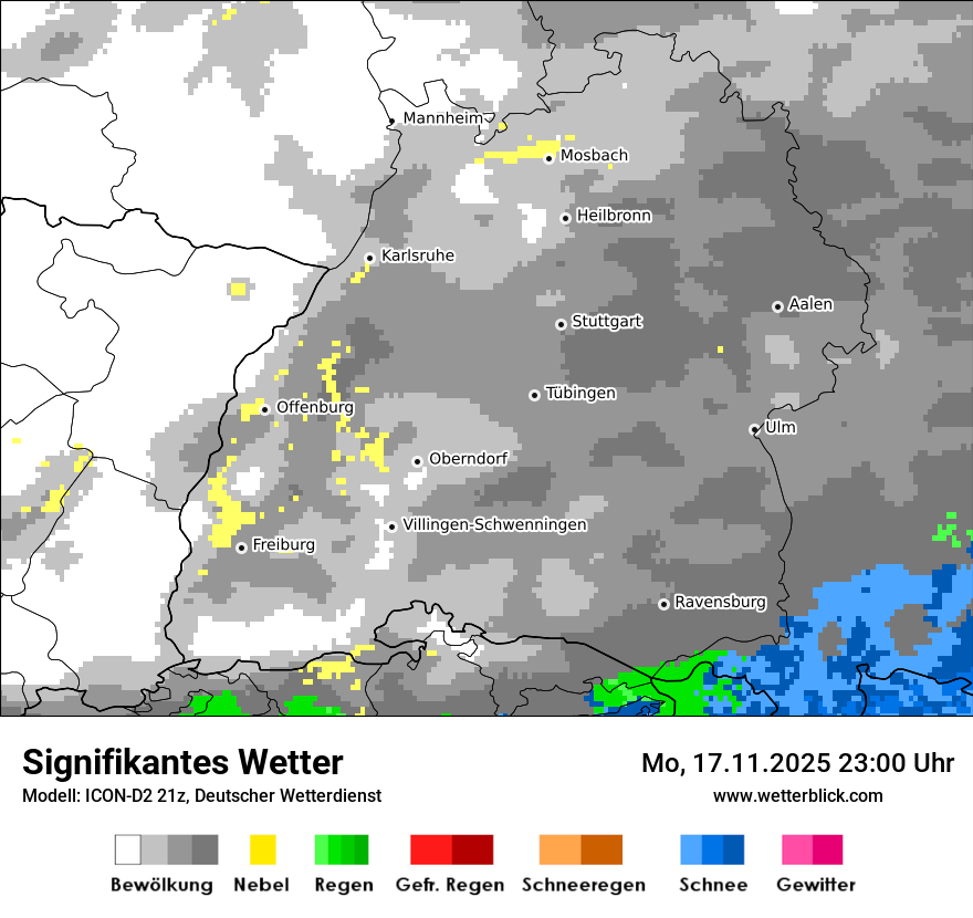 Modellkarten Signifikantes Wetter