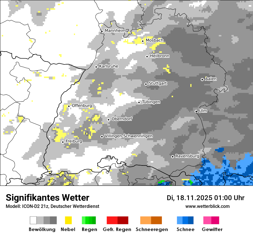 Modellkarten Signifikantes Wetter