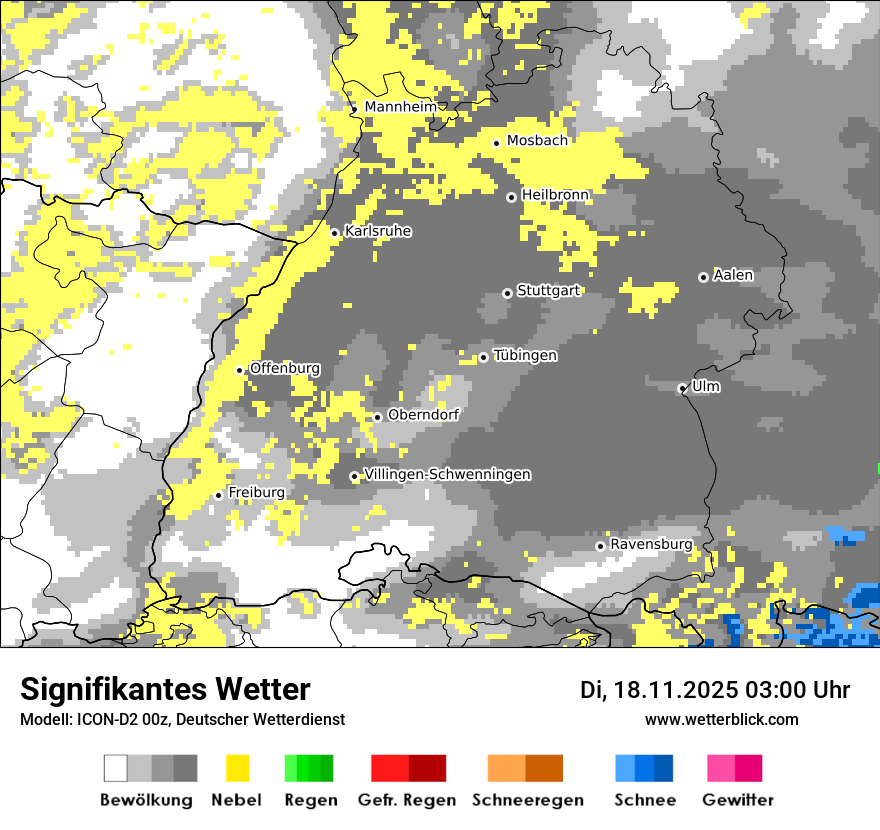 Modellkarten Signifikantes Wetter