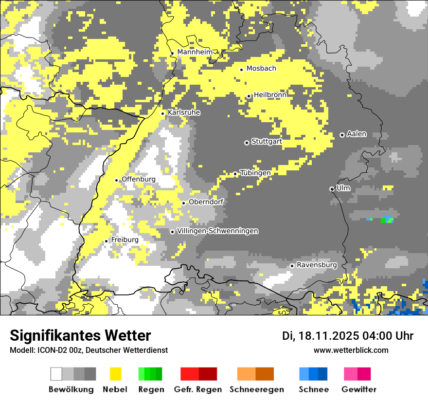 Modellkarten Signifikantes Wetter