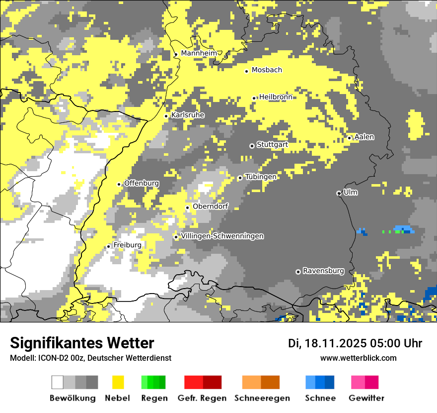 Modellkarten Signifikantes Wetter