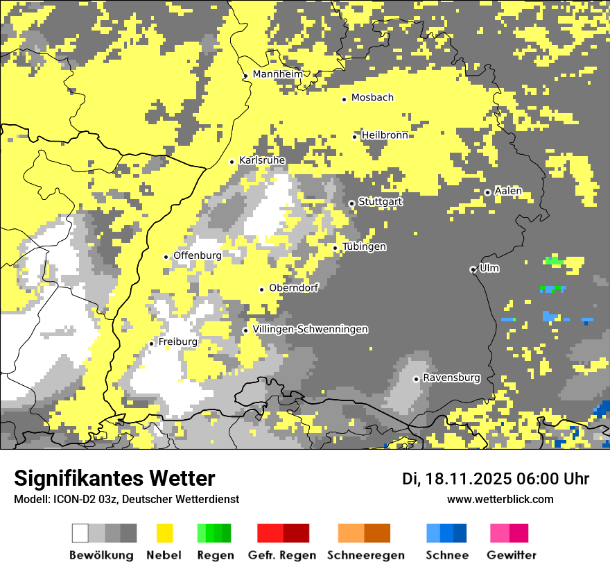 Modellkarten Signifikantes Wetter