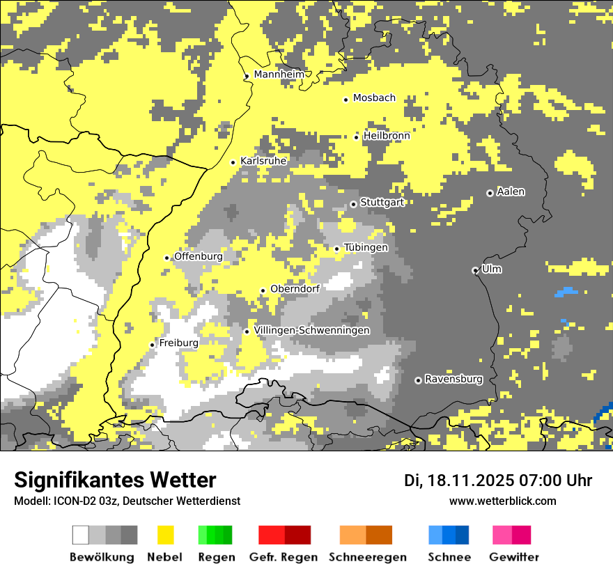 Modellkarten Signifikantes Wetter