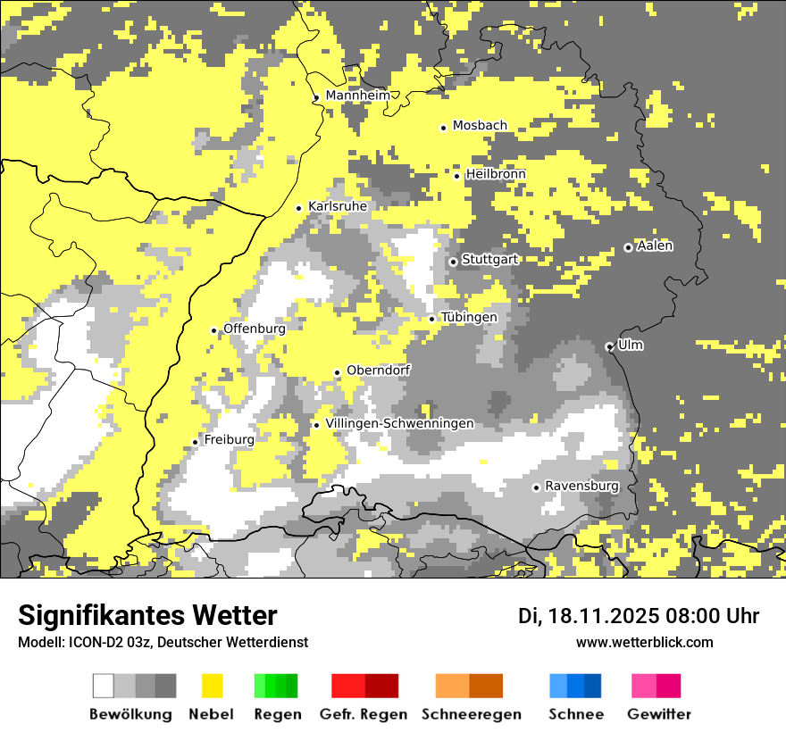 Modellkarten Signifikantes Wetter
