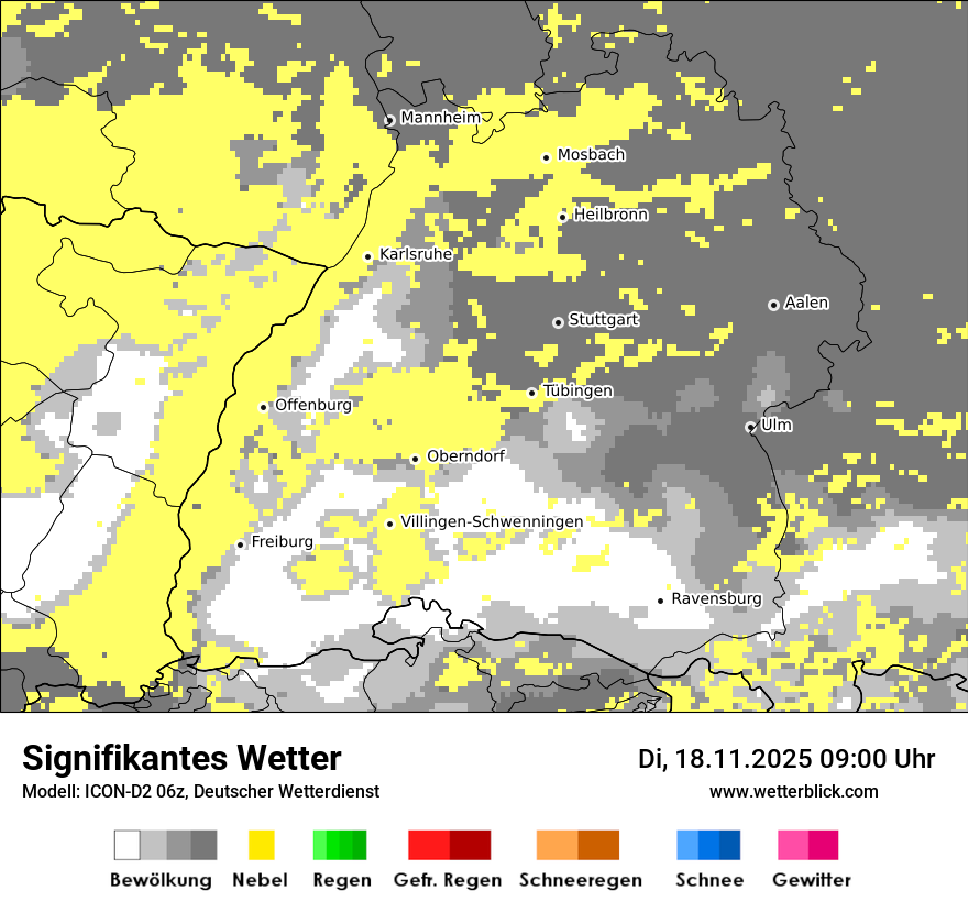 Modellkarten Signifikantes Wetter
