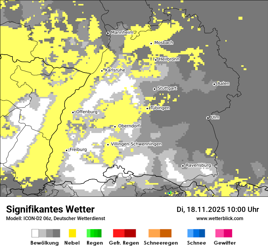 Modellkarten Signifikantes Wetter