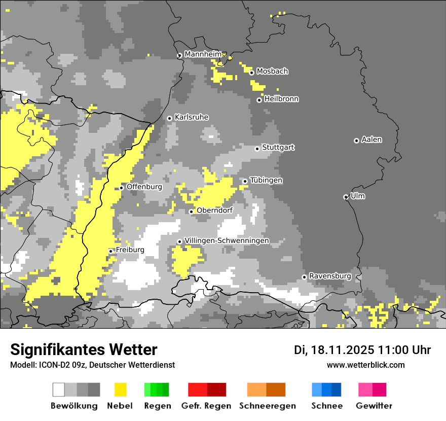 Modellkarten Signifikantes Wetter