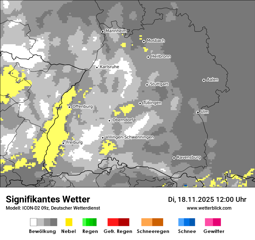 Modellkarten Signifikantes Wetter