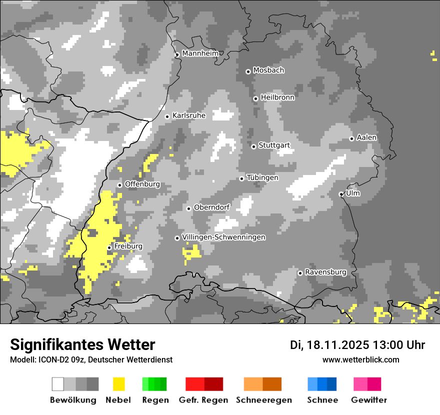 Modellkarten Signifikantes Wetter