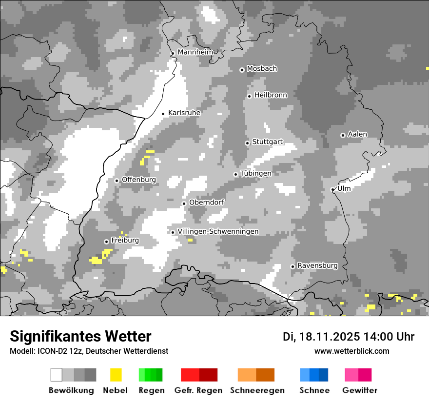 Modellkarten Signifikantes Wetter