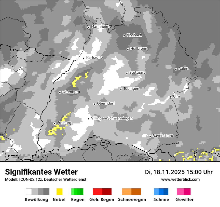Modellkarten Signifikantes Wetter