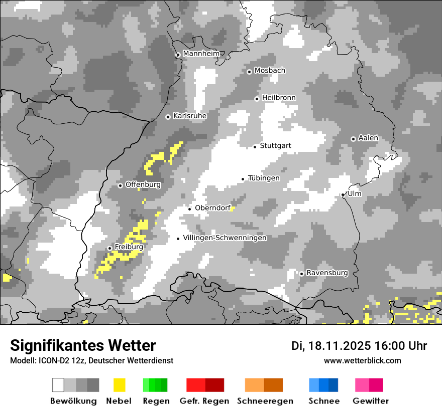 Modellkarten Signifikantes Wetter
