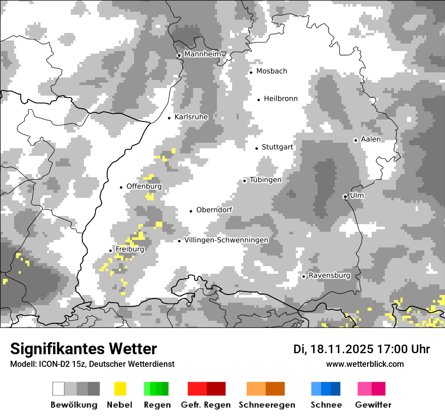 Modellkarten Signifikantes Wetter