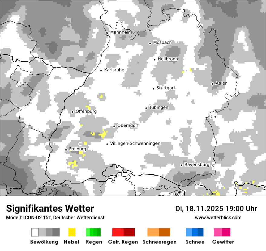 Modellkarten Signifikantes Wetter