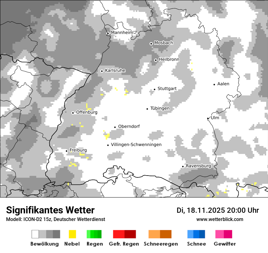 Modellkarten Signifikantes Wetter