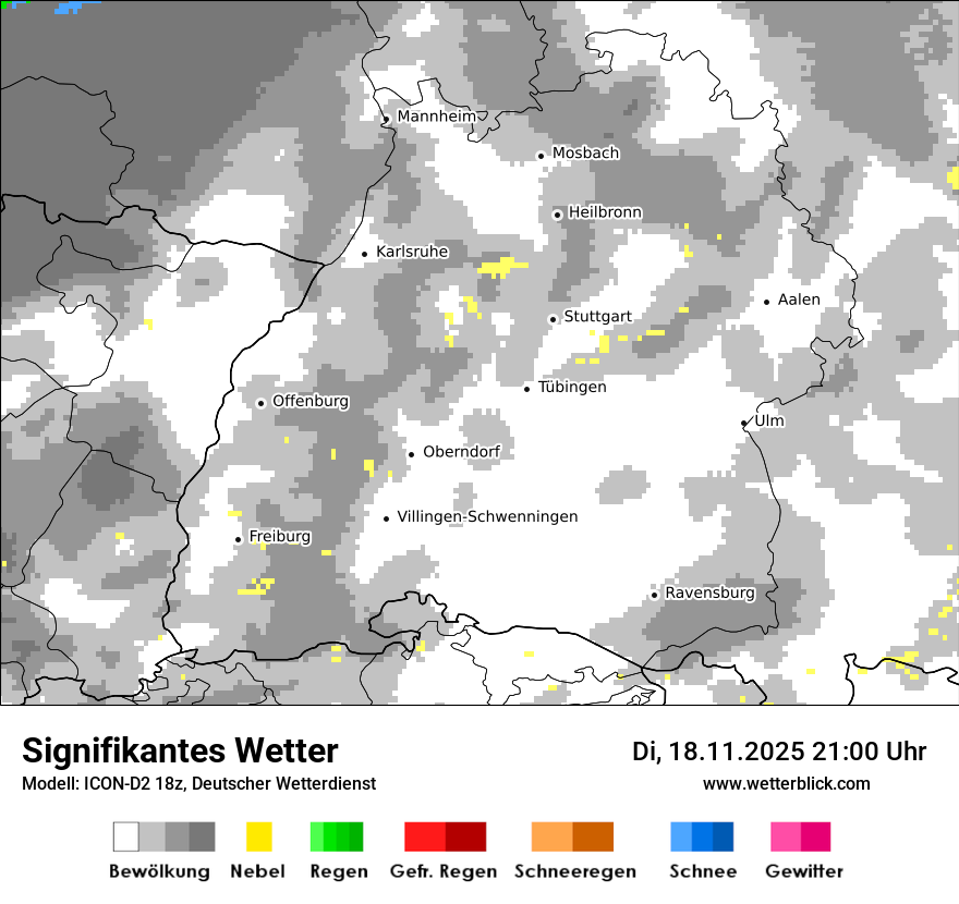 Modellkarten Signifikantes Wetter