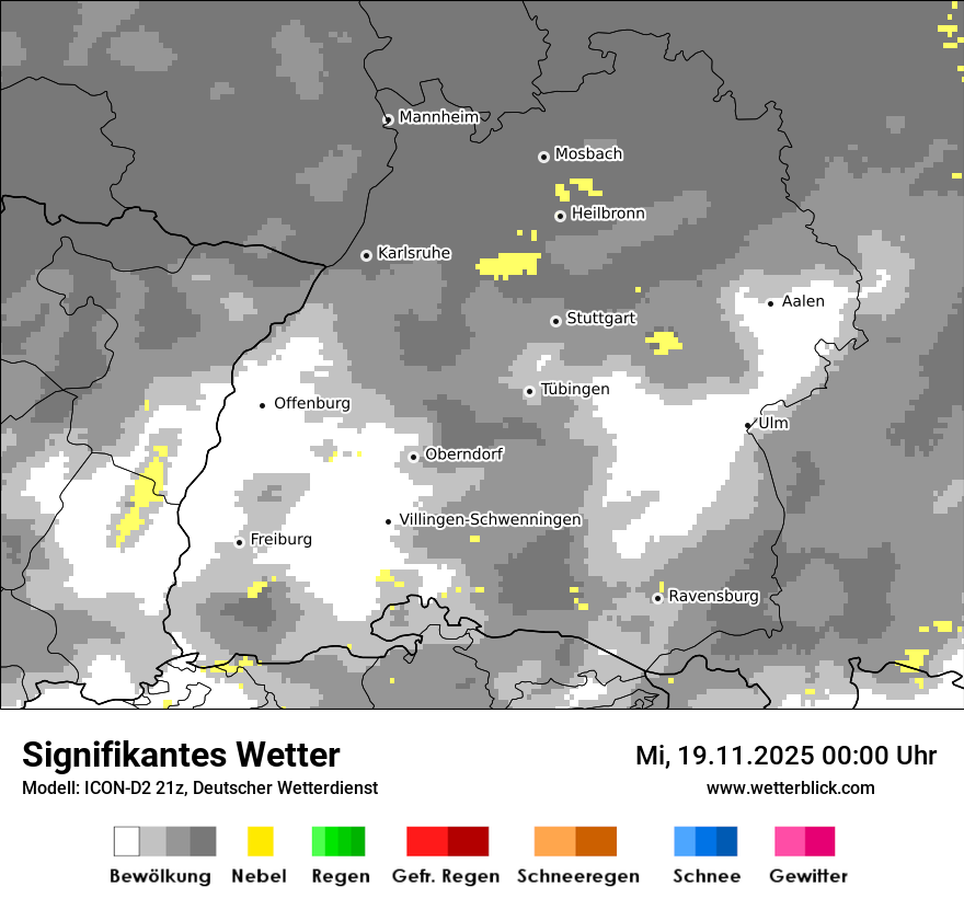 Modellkarten Signifikantes Wetter
