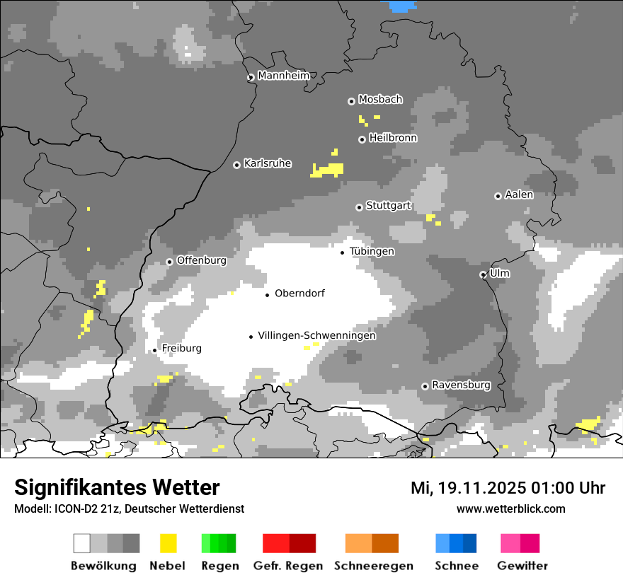 Modellkarten Signifikantes Wetter