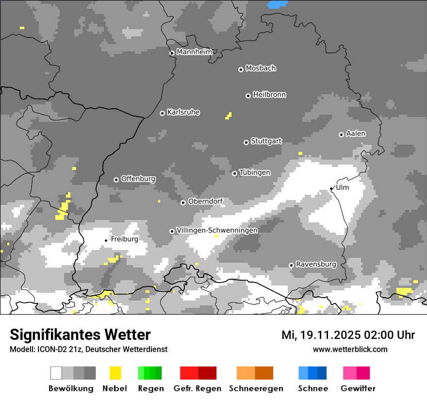Modellkarten Signifikantes Wetter