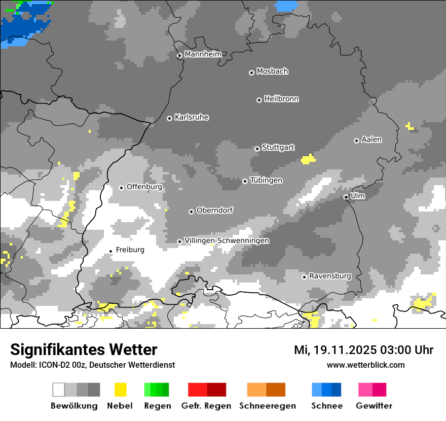 Modellkarten Signifikantes Wetter