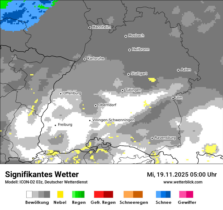 Modellkarten Signifikantes Wetter