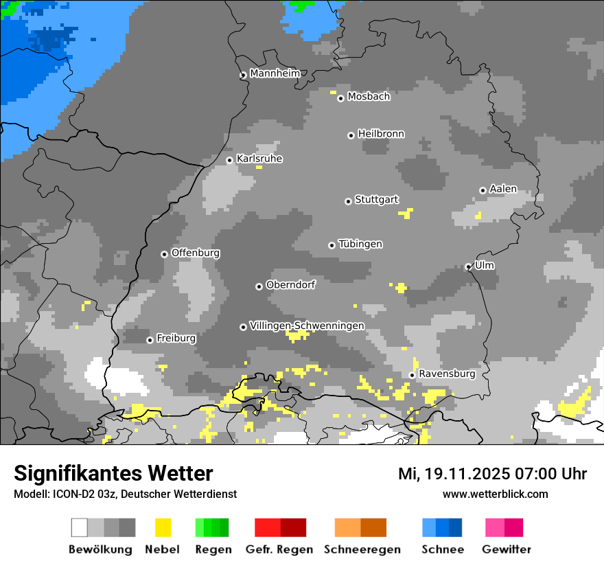 Modellkarten Signifikantes Wetter