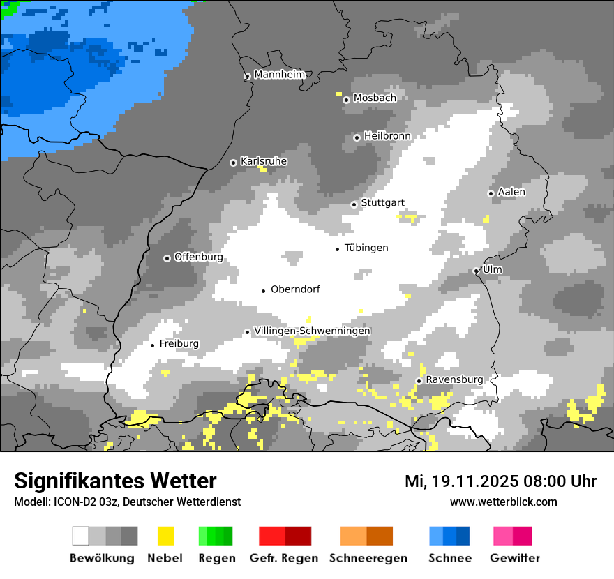 Modellkarten Signifikantes Wetter